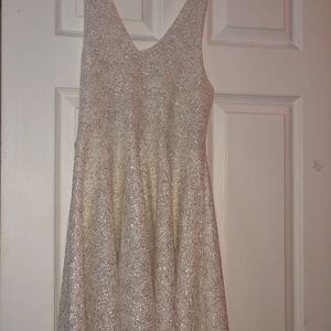 White and Gold mini dress
